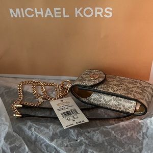 MK $188 Lipstick Case NWT LIPSTICK Holder on Chain Michael Kors